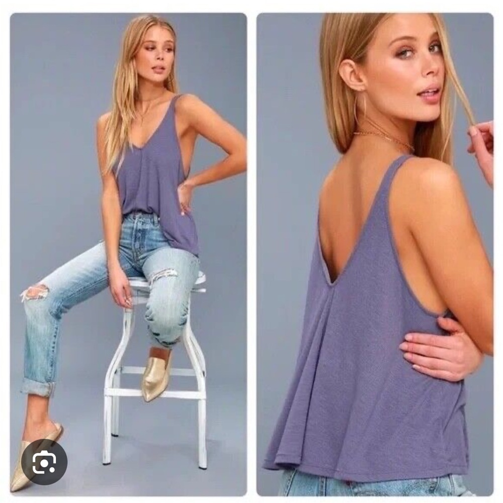 Free People Dani Periwinkle Tank Top